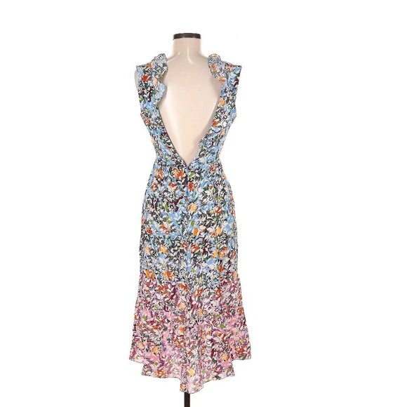 Saloni Holly Pink Margerite Midi Dress 8 - Picture 4 of 6